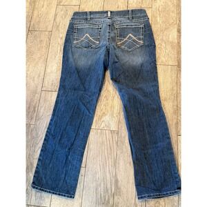 Ariat REAL Straight Jeans 34 Rainstorm 34R Western AW6516D Denim Jean Mid Rise
